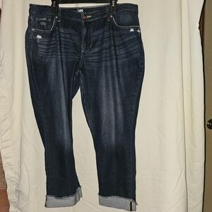 Lee Women's Deep Indigo Cropped Jeans